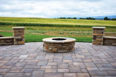 Backyard Landscaping With a Fireplace in Fort Collins, CO