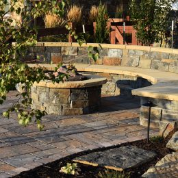 Custom Landscape With Fireplace and Seating in Fort Collins, CO